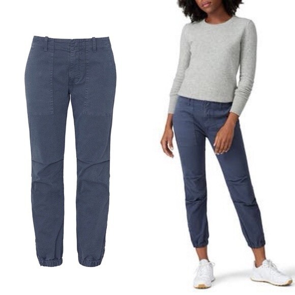 Nili Lotan Cropped French Military Pant Navy Blue Size 4 - Picture 1 of 10